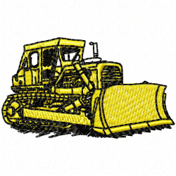 Bull Dozer Embroidery Design 1